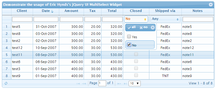 Uncloud: Modify Non PQGrid Search Result